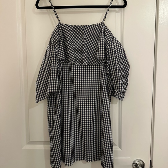 Amanda Uprichard Gingham Cold Shoulder Dress - Picture 5 of 7